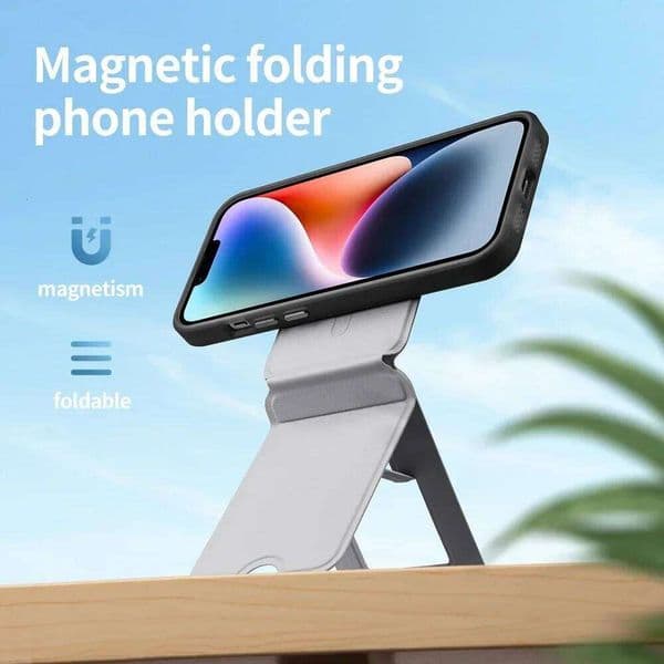 iPhone 15 14 13 12 11 Pro Max Plus Desktop Magnetic Phone Folding Stand Magsafe Holder For Apple