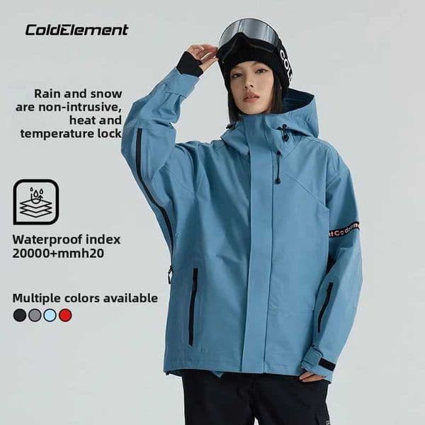 Coldelement Unisex 3L Hard Shell Ski Jacket for Snowboard Professional Grade Waterproof Windproof Fully Taped Durable Y251023