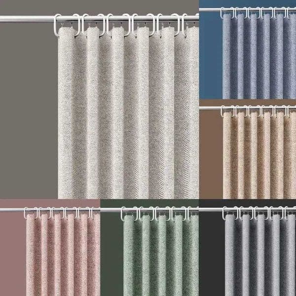 Waterproof Imitation Linen Shower Curtain Shower Curtain Bath Curtains for Home Hotel Bathroom Bathtub Large Bathing Cover Z251023