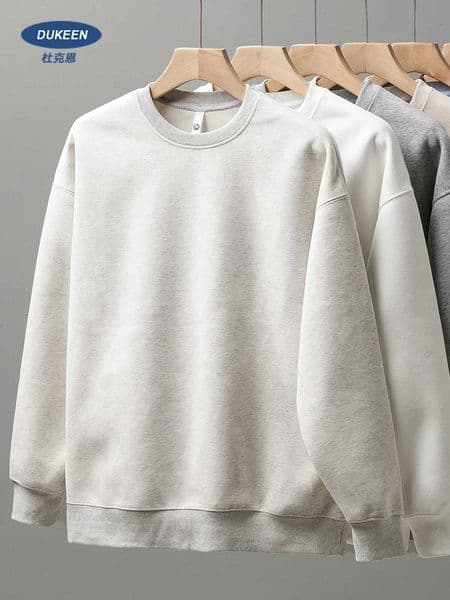 DUKEEN 460G Heavyweight Mens Sweatshirts 2024 Autumn RoundNeck Long Sleeve Solid Color Sport Pullover 11 Color ChooseT251023