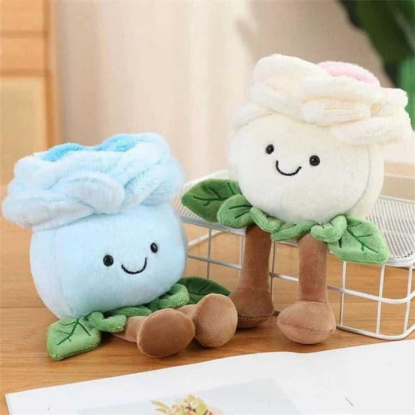 22CM Cute Rose Plush Toy Creative Flower Living Room Plant Decoration Ornament Plant Doll Birthday and Christmas Gift