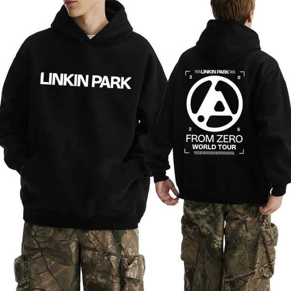 2025 Linkin Park From Zero World Tour Double Sided Graphic Hoodies Men women vintage Casual Sweatshirt Unisex Fleece pullovers T251023