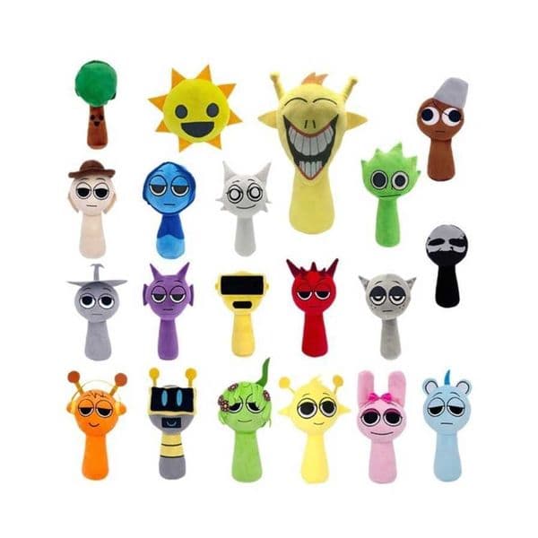 Factory wholesale 25cm Sprunki plush toy rhythm box animation around the doll childrens gifts