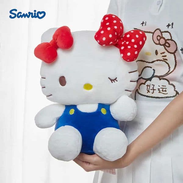 Sanrio Genuine Anime Hello Kitty KT Cat Stuffed Plush Toy Peluche Keyring Throw Pillow Doll Birthday Christmas Gift For Kid GIrl L251023