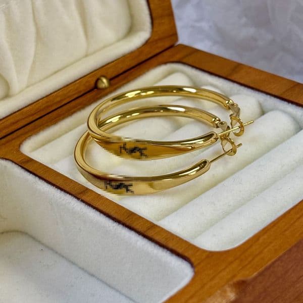Large circle Loop letter earrings women designer earrings Stainless Steel Gold plated Stud 18K Elegant Designer Jewelry for women studs J260330