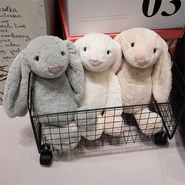 Kawaii Long Ear Rabbit Stuffed Toy Bunny Babies Sleeping Companion Plush Doll Childrens Gift W260306