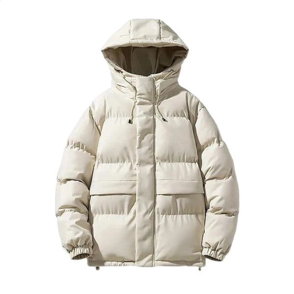 Mens Hooded Casual Overcoat Warm Outdoor Cottonpadded Jacket Trendy Loose Retro Bread Coat 251015