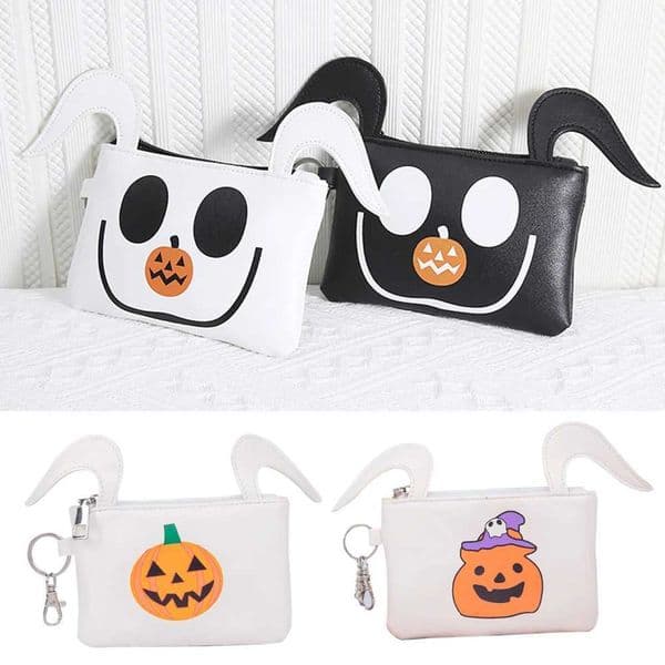 Cartoon Cute Womens Card Bag Keychain Halloween Purse Unisex Protable Wallet Funny Smiling Lovely Devil Ghost Bag Coin Bag Z251023