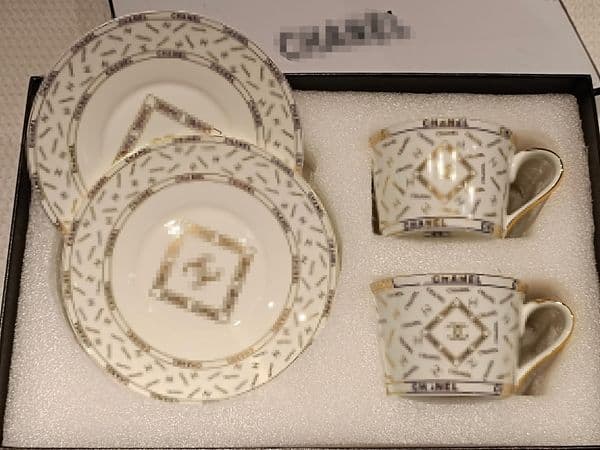 Premium Ceramic Double Cups & Saucer Set, Chic Modern Design Coffee Lovers, Perfect for Home, Office, or Elegant Gifting