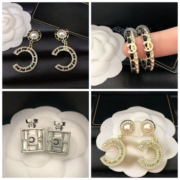 Designer Earrings Luxury Hoop Earrings for Woman Designer Letter Studs Geometric Women's Round Diamond Crystal Pearl Earrings 925 Silver Earrings Fashion Jewelry