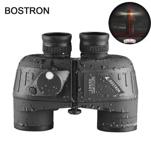 Binoculars 10x50 Marine Military Tescope Adults Waterproof With Ranginder Compass 4 Prism HD Bird Watching For Hunting Y251017