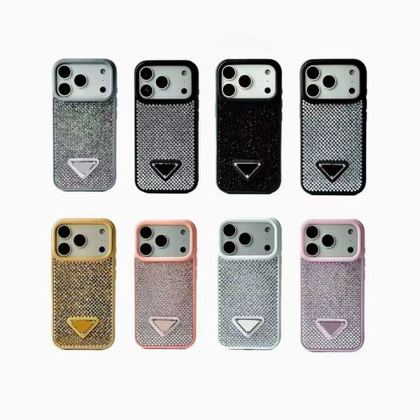 Designer Phone Case Glitter iPhone Case For Apple iPhone 17 Pro Max 16 Pro Max 15 14 13 12 11 17 AIR 16 Plus Cases Bling Sparkling Rhinestone Diamond Jewelled Crystal Case
