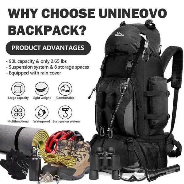 90L Waterproof Hiking pack Cam king Rucksack Large acity Outdoor Travel Bag for Cam packing and Adventure Y251017