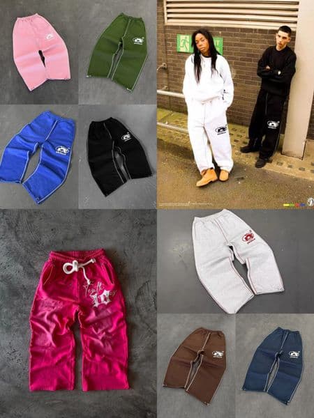 Men's Pants Streetwear Retro Double Layer Sweatpants Y2K Mens Womens Hip Hop Lettering Baggy Low Waist Casual Wide Leg Trousers ee