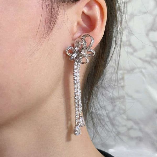 Designer earrings Crystal Diamond earring for woman mother shell earrings women designer jewelry pendant earrings V-gold fashion earrings party anniversary gift