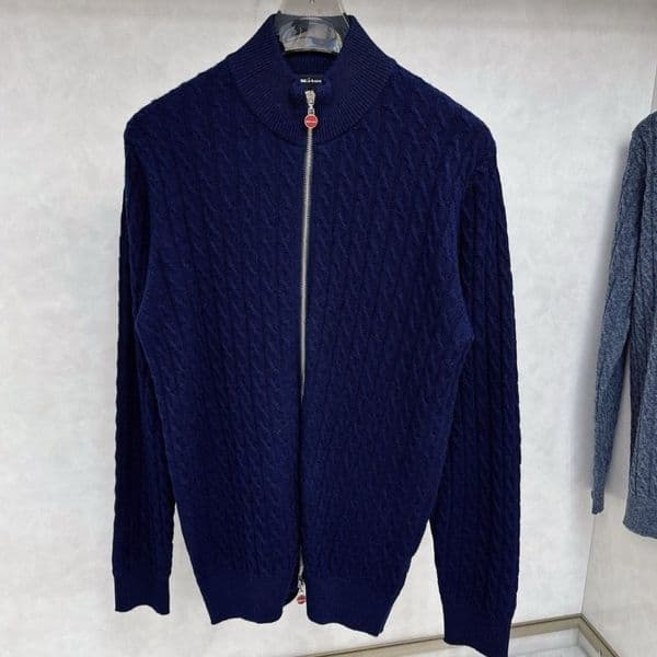 Autumn and Winter Zipper Chain Pattern kiton Sweaters Long Sleeve Sweater Mens Outwear K1289