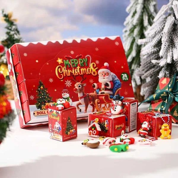 2025New Halloween Christmas Gift Blind Box 24 Small Box Santa Claus Series Exquisite Pendant Doll Male and Female Small GiftsXJ251024
