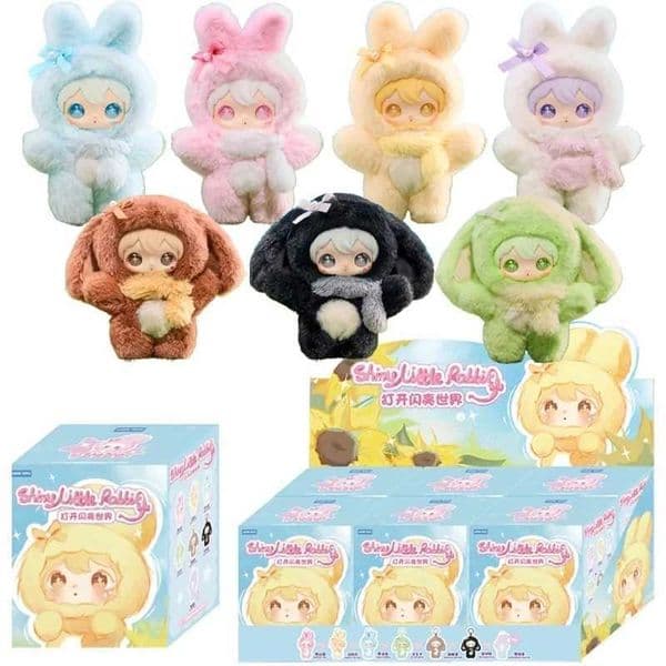 Genuine ShyShy Shiny Little Rabbit Series Blind Box Cute Vinyl Plush Doll Anime Mystery Box Bag Pendant Keychain Surprise GiftXJ251024