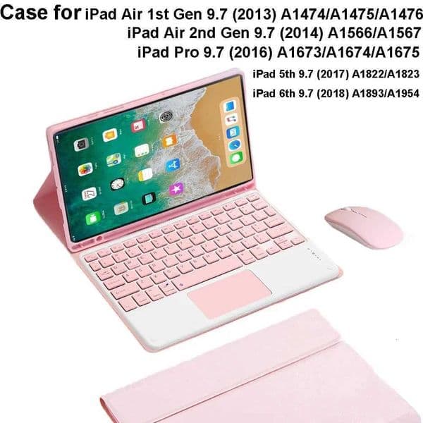 For iPad 5th Gen 2017 6th Gen 2018 97 Inch Case etooth keyboard case for iPad Air 1 Air 2 Pro 97 Inch keyboard Cover FundaXJ251024