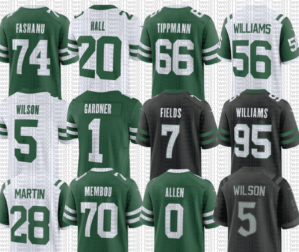 Joe Namath David Bailey Geno Smith Breece Hall Mason Taylor Adonai Mitchell Garrett Wilson Braelon Allen Demario Davis Kenyon Sadiq Azareye'h Thomas Football Jersey
