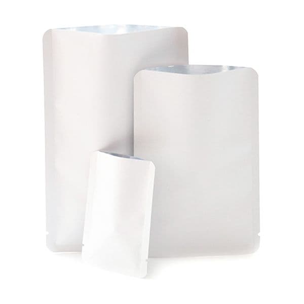 Wholesale 100Pcs Eco Friendly White Kraft Aluminum Foil Laminated Flat Pouch, Heat Sealable Herbal Tea Coffee Medicine Food Packaging Paper Bags B2