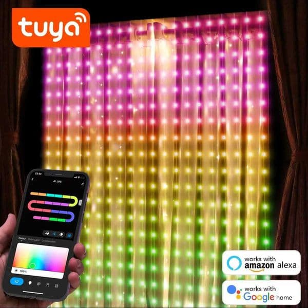 Smart WIFIBluetooth Colorful Curtain Light USB LED Garland Light Festoon Waterproof Fairy Lights Bedroom Christmas Decor Lamp Z251024