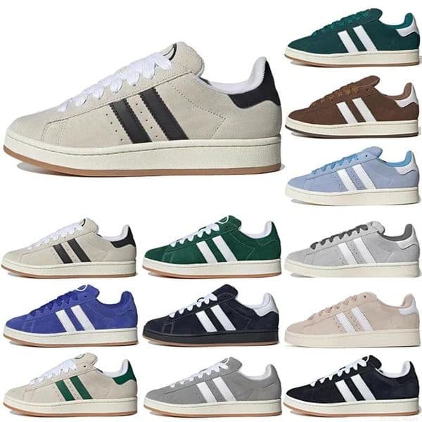 2025 Campus Designer 00s Suede Grey Gum for Men Women Shoes Sneakers Dust Cargo Clear Pink Wonder White Black Dark Green Mens Trainer