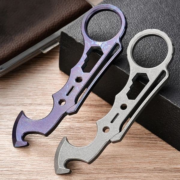 Outdoor Pocket Prys Bar Titaniums Alloys Bottles Opener Back Clip Small Crowbars Wrench Portable MultiTool Easy to Use 251023