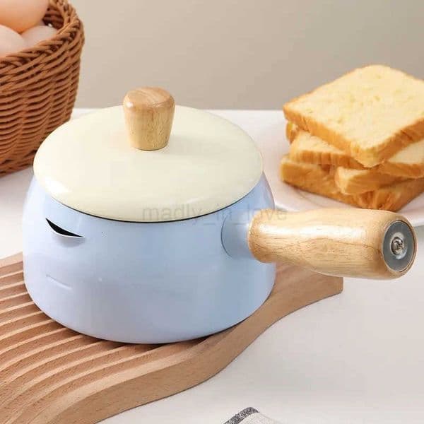 Japanese Style Milk Pot 14cm Non Stick Single Handle Gas Stove Electric Stove Iron Soup Pot Instant Noodle Food Cooking PotZF653 M251024