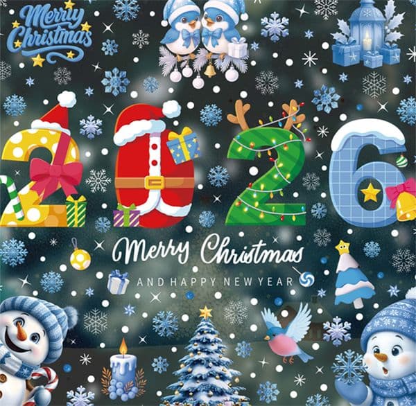 Free shipping Christmas Decorations 2026 New Christmas Decorations Snowman Pinecone Electrostatic Stickers Santa Claus Glass Stickers free tools