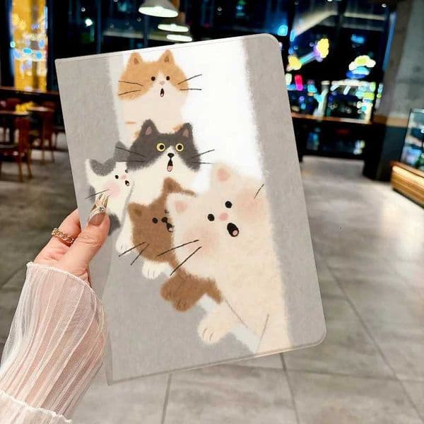 Stunned kitty pattern case for iPad pro 1011Inch 20206th7th 8th Air 3rdAir 4th9th genAir 5th Gen 2022Air 11XJ251024