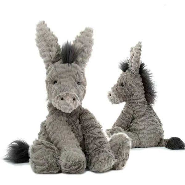 234060CM Cute Burro Peluche Toys Lovely Grey Donkey Plush Dolls Stuffed Soft Animal for Baby Infant Birthday Room Decor Gifts Z251024