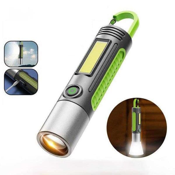 Multifunctional Outdoor Flashlight Outdoor Lighting TypeC Rechargeable Camping Light Portable Telescopic Focus Work Light W251025