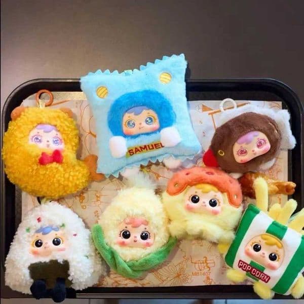 Samuel Fried Shrimp Series Plush Blind Box Trendy Toy Creative Bag Pendant Collection Keychain Mystery Box Girl Surprise Gift X251025