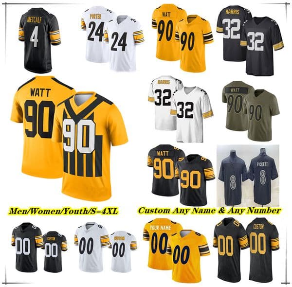 Aaron Rodgers DK Metcalf Football Jersey T.J. Watt Jaylen Warren Kenneth Gainwell Pat Freiermuth Calvin Austin III Jack Sawyer Will Howard Payton Wilson Nick Herbig 4X
