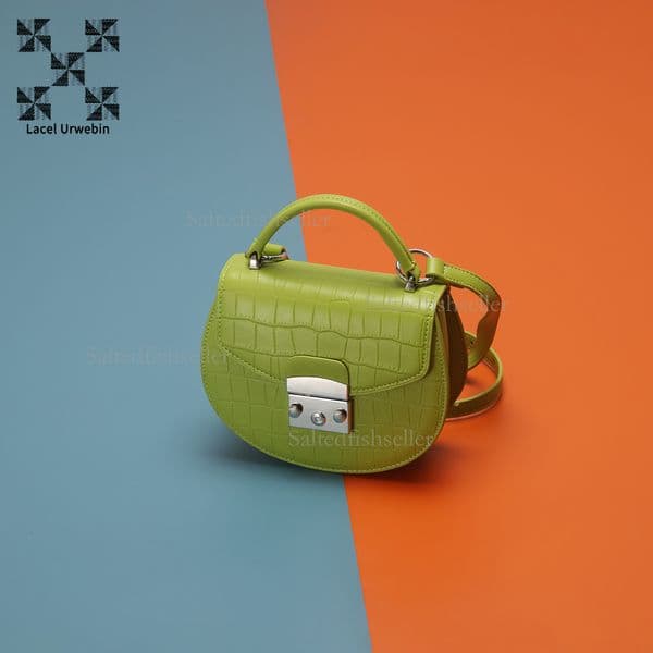 Lacel Urwebin Designer Stylish Versatile Piglet Bag Luxury Mini Handbag Korean Fashion Trend Single Shoulder Crossbody Bag Crocodile Patterned Small Square Bag