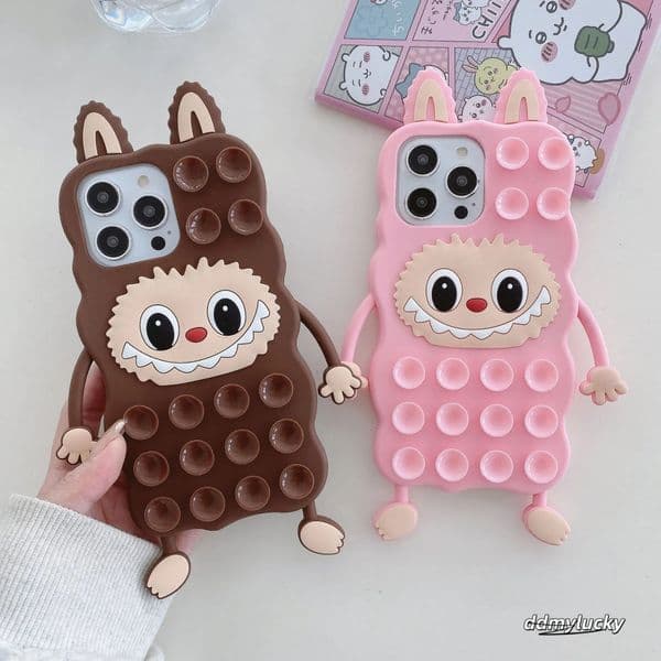Protective Phone Case Suction Cup, Compatible With Iphone 15, 14, & 13 Pro - Stress Relief Design Ddmylucky