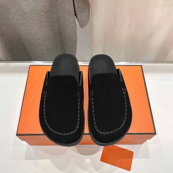 Designer Slippers Sandals Women's Fashion slippers Luxury Slide Rubber Brown Retro Leather Flat Shoes Summer Famous Brand luxurious Classic Outdoor Nobility
