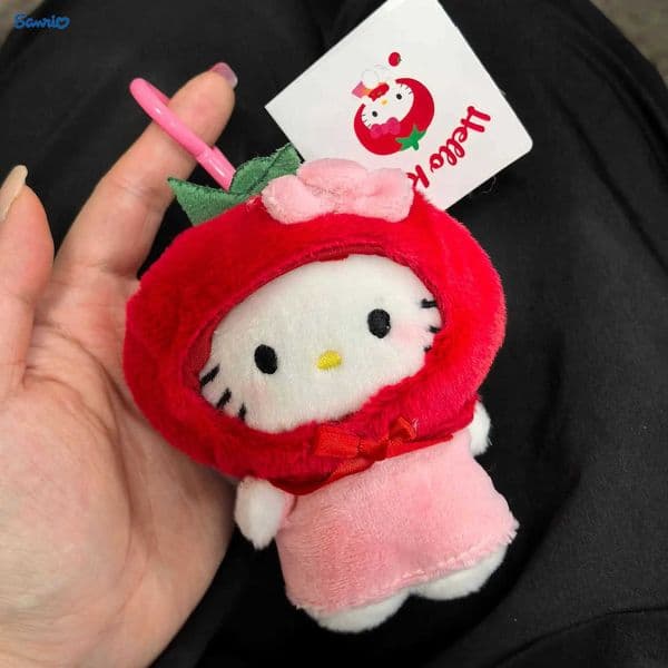 Sanrio Cartoon Cute Vegetable Tomato Creative Cat Bag Pendant Doll Bag Hanger Keychain Versatile Fashion Keychain Pendant L251025