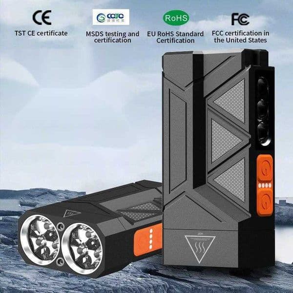 High Brightness Magnetic Work Light with Side Light Portable Rechargeable Emergency Strong Light EDC Tactical Flashlight W251025