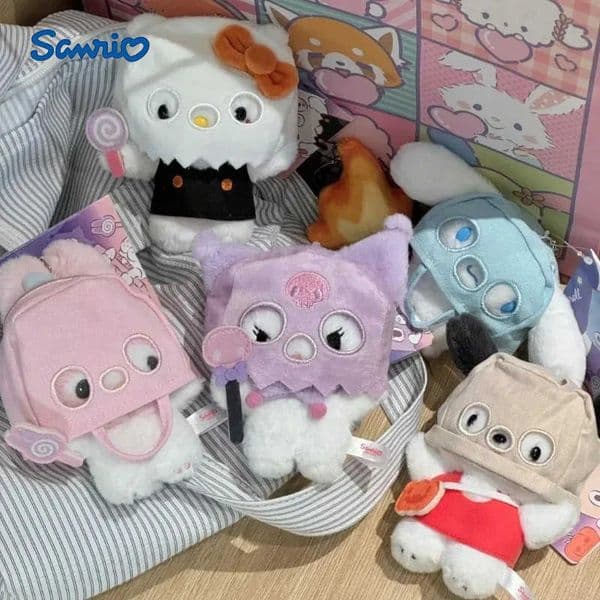 Sanrio Halloween Ghost Series Plush Doll toys anime hello kitty kuromi melody Cartoon Backpack Pendant keychain decorations gift L251025