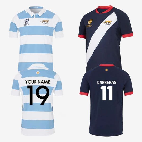 New + Retro 2023 2024 2025 2026 Argentina Rugby Jerseys home away S 5XL shirts T 23 24 25 26 27 short sleeve Training uniform Fans version union national team blue white