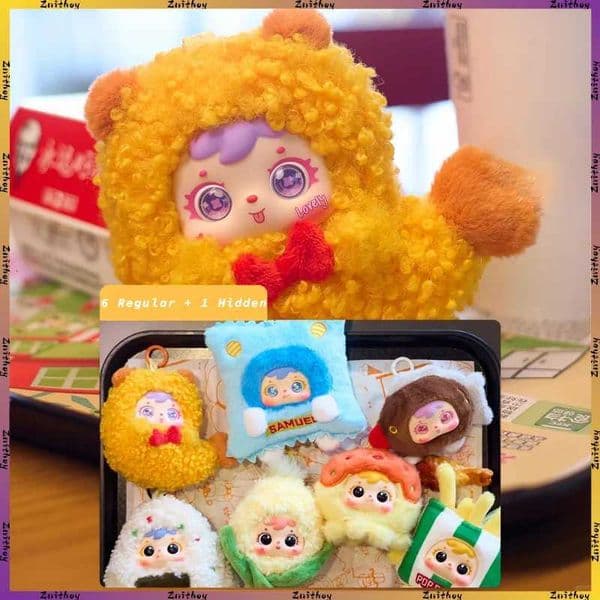 Samuel Fried Shrimp Series Vinyl Plush Blind Box Cute Backpack Pendant School Bag Pendant Desk Trendy Toys Collectiable Gifts X251025