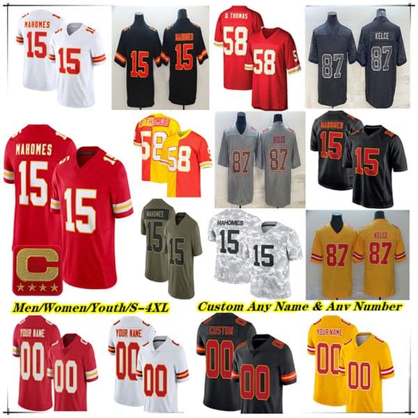 American Football Jersey Chief Mansoor Delane Patrick Mahomes Travis Kelce Rashee Rice Xavier Worthy Chris Jones Drue Tranquill Peter Woods Kenneth Walker Bolton