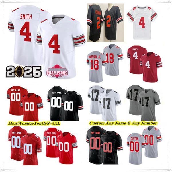 Julian Sayin Jeremiah Smith College Football Jerseys Osu Bo Jackson CJ Donaldson Caleb Downs James Peoples Carnell Tate Max Klare SonnyStyles Caden Curry Pierce 5XL