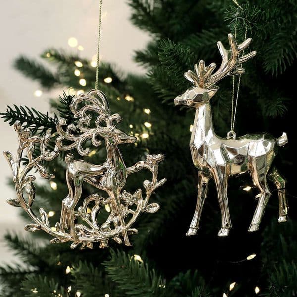 New Christmas Reindeer Pendant Window Decoration Snowflake Exquisite Bell Maple Leaf Tree Hanging Ornament