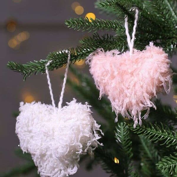 Hot Selling Creative Wool Felt Ornaments Scene Arrangement Christmas Tree Heart Hanging Decorations