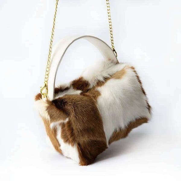 Designer Luxury Autumn Winter Design Japanese And Korean Fashion Trends Lamb Box Carrying Crossbody Small Bag Leopard Print Fur