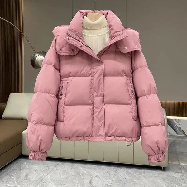 Autumn Winter Down Cotton Jacket Womens Korean CottonPadded Thicken Warm Hooded Parkas Short Coat Female Casual Ladies Top 251013