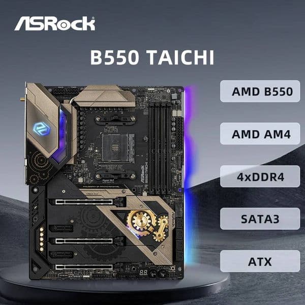 ASRock B550 TAICHI Motherboard Support AMD Ryzen 9 5950X 5900X Ryzen 7 5700X3D 5800X3D CPU DDR4 128GB M2 ATX AM4 Mainboard thumbnail 2
